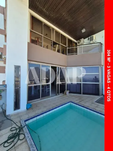 COBERTURA DUPLEX COM PISCINA PRIVATIVA - 304 m² - FRONTAL MAR - BARRAMARES - 4 QUARTOS