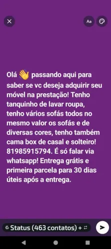 Vendo tanquinhos, camas box e sofás no carnê tipo prestação! *94 via whatsapp 