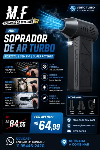 Soprador de ar Turbo 