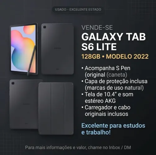 Galaxy Tab S6 Lite com S pen