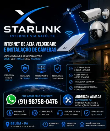 Instalação de câmara e antena stalink