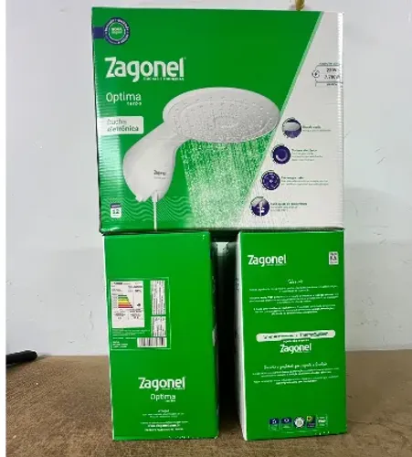 DUCHA ZAGONEL OPTIMA ELETRÔNICA TURBO BRANCA (220V, 7700W)