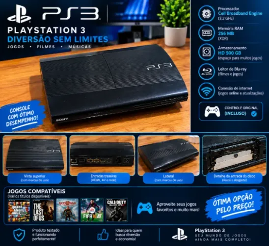 PS3 500GB DESBLOQUEADO