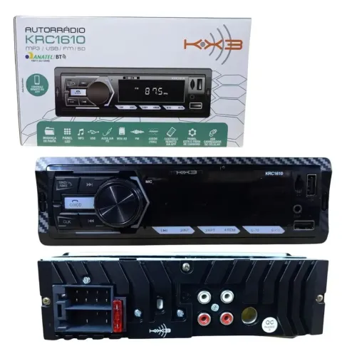 Som automotivo MP3 bluetooth