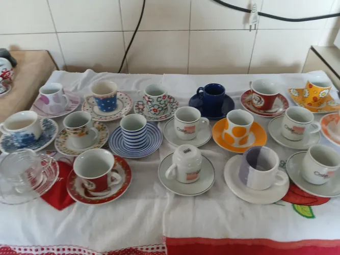 Coleção xícaras de café 