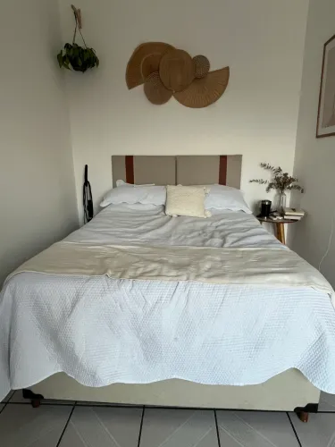 Cama box casal com baú + cabeceira
