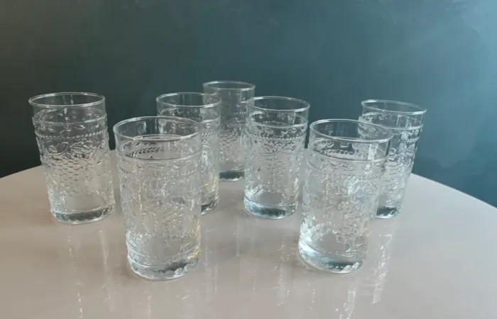 Copos de vidro longos