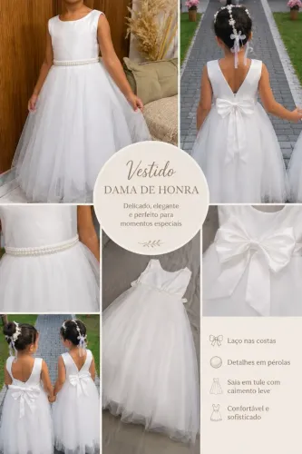 Vendo vestida de dama de honra tamanha 5 anos, usado apenas uma vez !