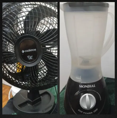Ventilador e liquidificador