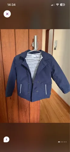Casaco infantil Chicco azul tamanho 2 anos 