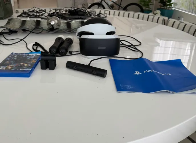 PlayStation Vr Completo + Controles Move + Jogo - Pouco Usado!