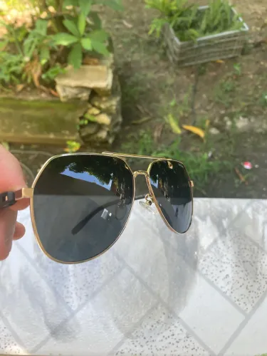 Óculos de sol com Lente Polarizada Classic Air Force Pilot Officer Metal Sunglasses