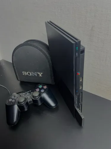 PS2 Slim 90001 Completo + 2 Memory Cards + Bolsa Sony - Testado