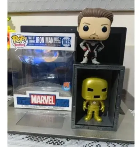 Dupla funko homem de ferro