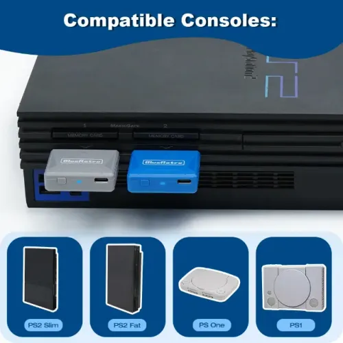 Adaptador RetroScaler Mini BlueRetro PS1 PS2 Bluetooth Use Controle PS4 PS5 Xbox 8BitDo