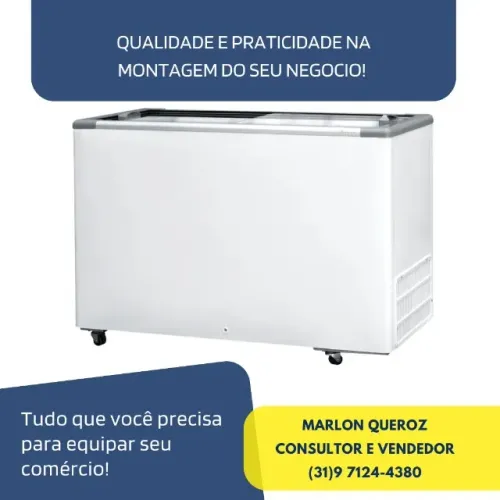 Freezer Horizontal Porta de Vidro 503L Fricon