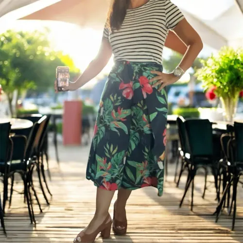 Calça envelope pantacourt tucanos ajustável 