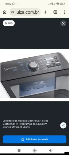 Máquina de lavar Eletrolux