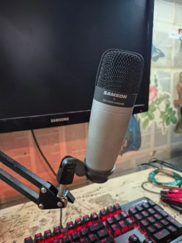 Microfone Condensador Samson C01 Studio Condenser + Kit Completo
