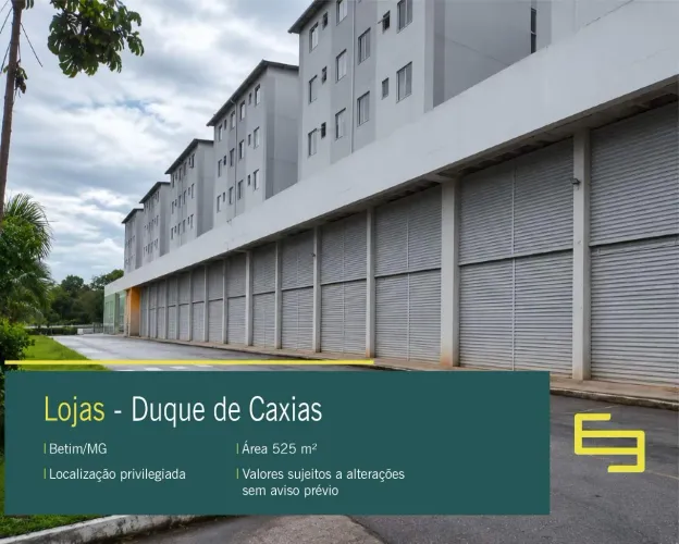 Lojas para alugar no bairro Duque de Caxias em Betim/MG.