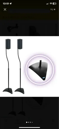 Pedestal suporte para  caixa de som home theater soundbar