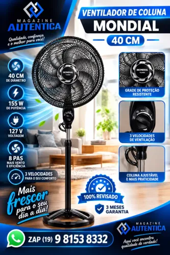 VENTILADOR DE COLUNA MONDIAL (65V-26)