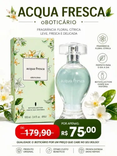 Colônia Acqua fresca O boticário