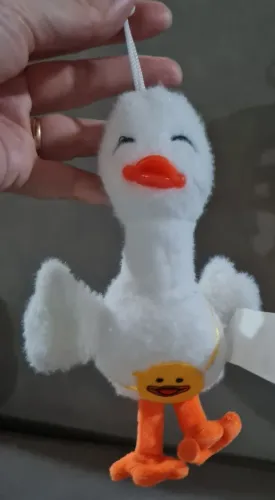 Chaveiro ganso pelúcia