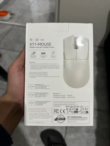 MOUSE GAMER ATTACK SHARK X11 BRANCO LACRADO