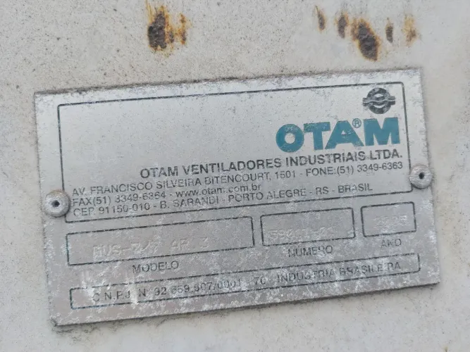 Exaustor Industrial OTAM - Usado - Alta Vazão