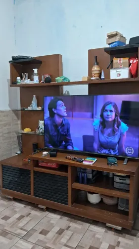 Estante para sala com luminária em led