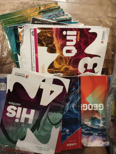 Coleção livros poliedro 1 e 2 ano ensino médio