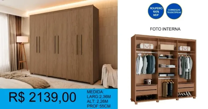 Guarda roupa de casal de qualidade
