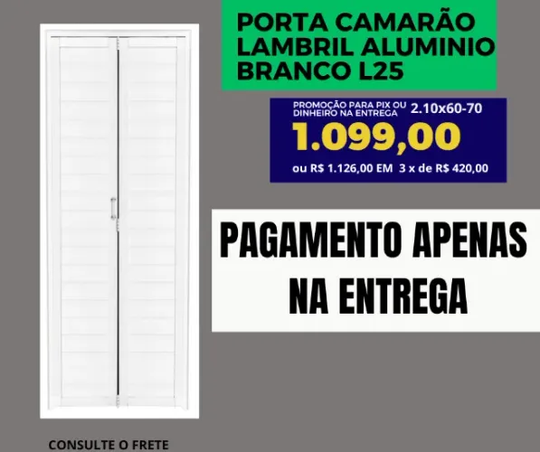 Porta Camarão Aluminio Lambril 2.10X70 - frete a/c