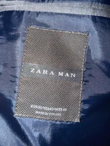 Terno Completo Zara Cinza Chumbo NOVO