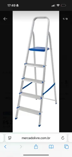 Escada de alumínio 5 degraus