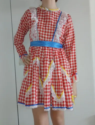 Vestido infantil de festa junina (tam 8-12)