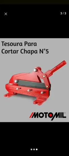 Tesoura  guilhotina  motomil  cortar  chapa de ferro 