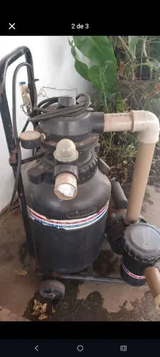 Bomba com filtro MÓVEL no carrinho para piscinas. 