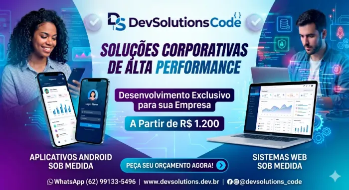 Desenvolvimento de App Android e Sistema Web - Empresas A partir R$ 1200