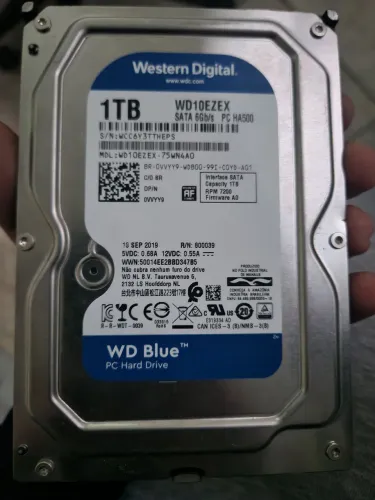 HB 1 Tera western digital 7200 rpm