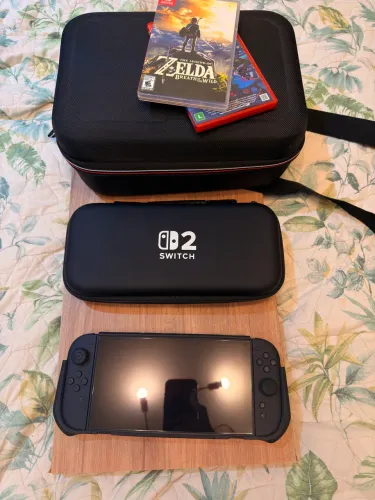 Nintendo switch 2 Mario kart + 2 jogos + bolsa e acessórios 