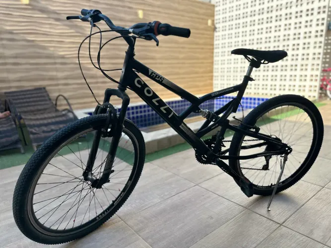 ? Bicicleta Colli Aro 26 Full Suspension - Preta