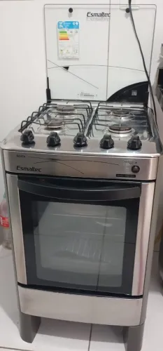 Fogão inox 4 bocas automático