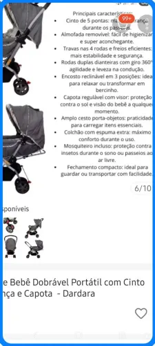 Carrinho de bebê novo