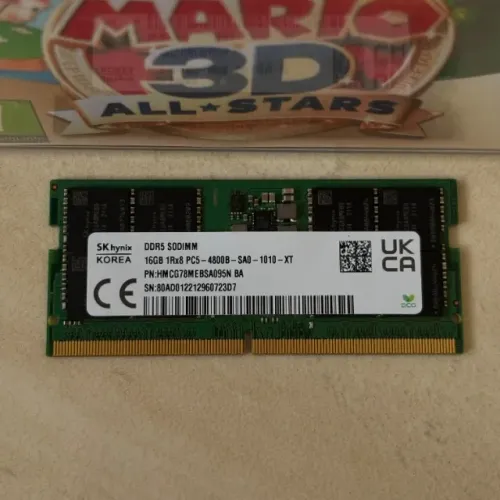 Memória RAM DDR5 SODIIMM 16GB 4800MHz SK hynix Retirada de Notebook Dell usada por 15 dias