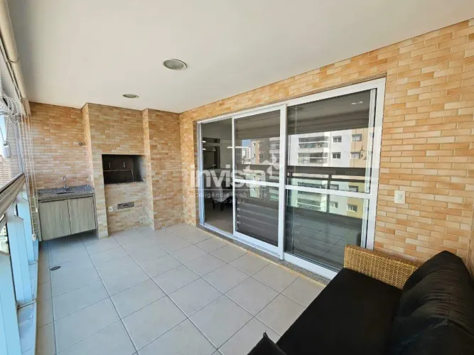 Apartamento à venda na Ponta da Praia em Santos com 3 dormitórios e varanda gourmet