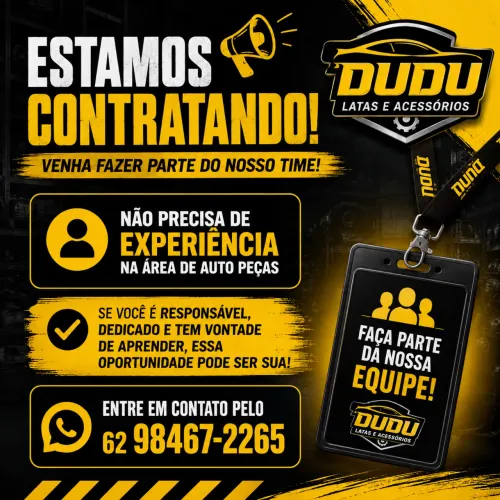 Contrata-se auxiliar de serviços gerais para loja de autopeças.