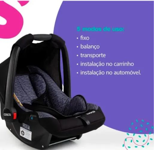 Bebê Conforto Cosco Kids, Wizz, 0 a 13kg, Preto