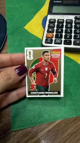 Figurinha Extra Legend Cristiano Ronaldo CR7 Gold